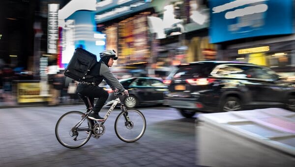 Cyclist in the city